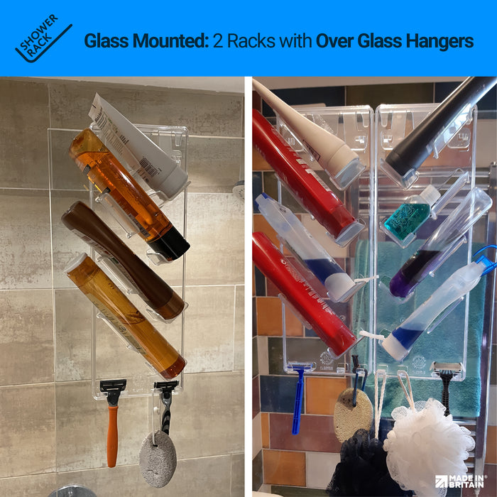 Shower Rack Shower Organiser Tidy Hangs On Cubicle Glass