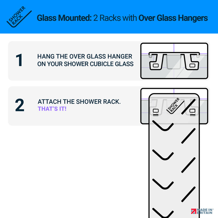 Shower Rack Shower Organiser Tidy Hangs On Cubicle Glass